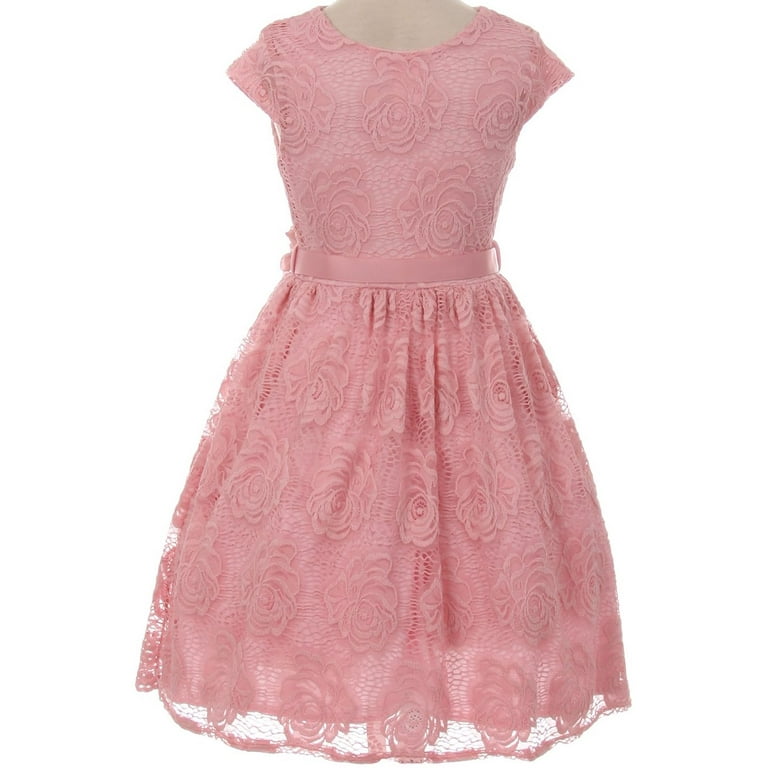 Lovely Lace Flower Girl Dresses With Satin Belt Lovely Lace Flower Girl Dresses With Satin Belt