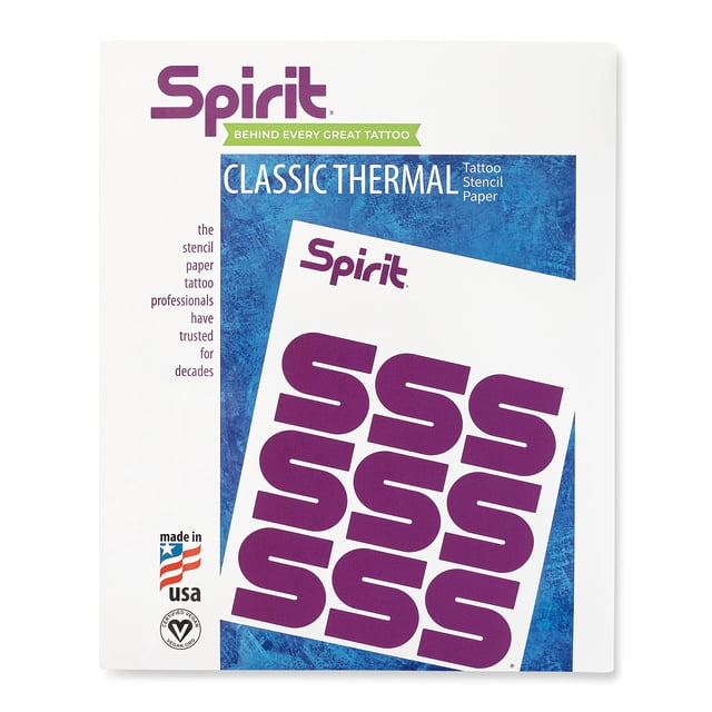 Papel de transferencia de tatuajes Spirit, tamaño A4, 25 hojas, vegano