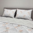 thumbnail image 2 of Christmas Comforter & Sham Bedding Set, Winter Theme Smiling Fox Wearing Scarf Snowy Hills and Trees, 3 pcs Duvet Set Microfiber Filling Quilt, 5 Sizes, White Champagne and Pale Blue, by Ambesonne, 2 of 4