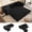Black, variant on 89" King Pull Out Sofa Bed, Velvet Chesterfield Sleeper Sofa Couch, 3 in 1 Convertible Tufted Futon Couches with Ottoman for Living Room, Small Space, Apartment, Office, Bedroom, Black