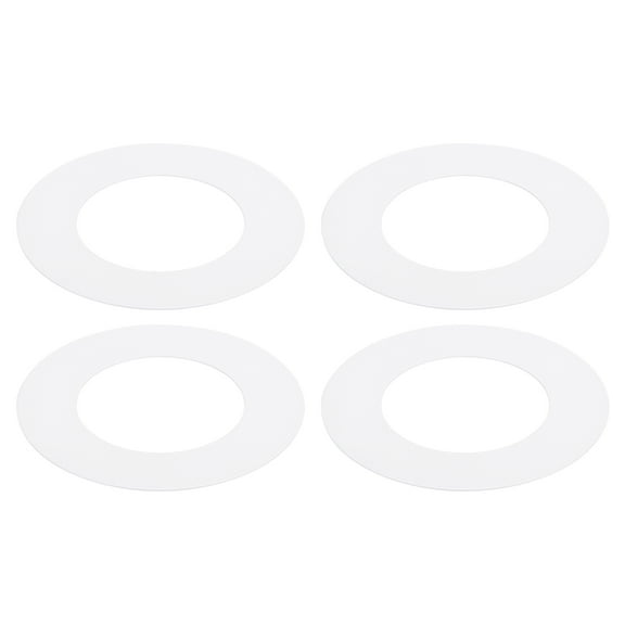 Goof Rings for 4 Inch Recessed Can Lighting, 4 Pcs Metal Goof Trim Rings, Outer Diameter 6.77-inch Inner Diameter 4.25-inch, Matte Finish White