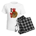 thumbnail image 4 of CafePress - I Love My Pomeranian Women's Light Pajamas - Women's Short Sleeve Print T-Shirt and Pants Light Cotton Pajama Set, 4 of 7