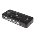 thumbnail image 1 of Commutateur KVM USB 2.0 4 Ports avec 4 Câbles pour le Partage du Clavier de la Souris, 1 of 8