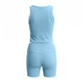thumbnail image 6 of Uobin Women 2 Pieces Yoga Set High Waist Shorts For Running Fitness Gym Breathable Sweat Wicking Sportswear Activewear Exercise Performance Slim Fit Control Workout, 6 of 6