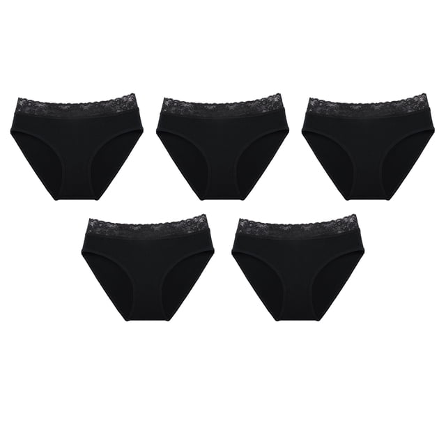 Ropa interior para mujer, bragas de bikini de algodón, bragas de encaje suaves, bragas de cintura baja, bragas completas elásticas para mujer