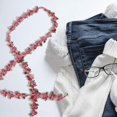 thumbnail image 4 of 4. 5m Decorating Lace Embroidered Trim Ribbons Flowers Embroidered Trim for Applique Headband Sewing or Craft Projects Decoration, 4 of 8