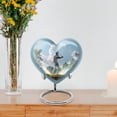 thumbnail image 7 of MUKTIVE Golfball Funeral Decorative Urn for Women & Men, Beautiful Heart Urns, Keepsake Grey Urn for Ashes of Human, Cremation Urns for Female Funeral, Mountain Urn, 3 Inch, 7 of 7