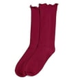 thumbnail image 2 of HUE Women’s Ruffled Luster Socks (Sangria), 2 of 2