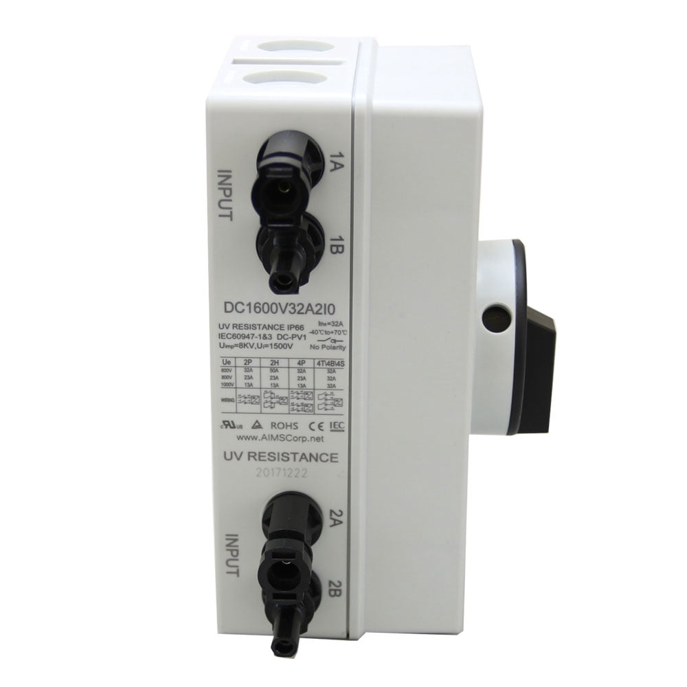 AIMS DC1600V32V2IO 1000V 64A Power Solar PV DC Quick Disconnect Switch