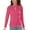 Hot Pink, variant on WRKEKC Long Sleeve Shirts for Women Solid Color Double Layer Thermal Round Neck Base Top with Insulating Fabric and Smooth Exterior for Sleek Layering