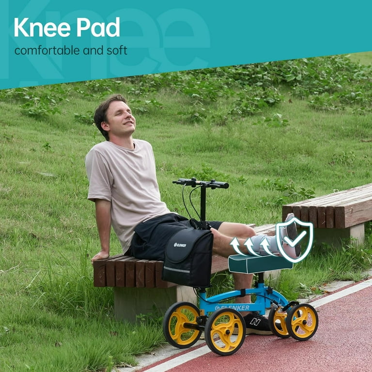 ELENKER Knee Scooter Steerable Knee Walker Crutch