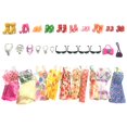 thumbnail image 3 of Conjunto de 32 Uds. Zulema Ropa de muñeca para niña 1:6 Trajes de vestir de muñeca, 3 of 7