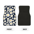 thumbnail image 2 of Pofeuu Daisy Floral Print Car Foot Mat Set of 4 Pieces - All-Weather Full Set Floor Mats for Cars Trucks SUVs, 2 of 7