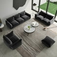thumbnail image 1 of The Magic Home Convertible Modular L-Shaped Chenille Sectional Sofa Sofas, Black, 1 of 12