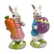 thumbnail image 3 of 2 figuras de conejo de Pascua, decoración de Pascua, adorno de escritorio, adorable escultura de conejo para estantería, patio, oficina., 3 of 8