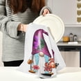 thumbnail image 2 of Summer Gnome Crab Tea Towels Set of 1 Beach Purple Hat Kitchen Dish Cloth with Hanging Loop, 18"x28"Lint-Free Absorbent Towel for Kitchen Drying Wiping and Cleaning, 2 of 6