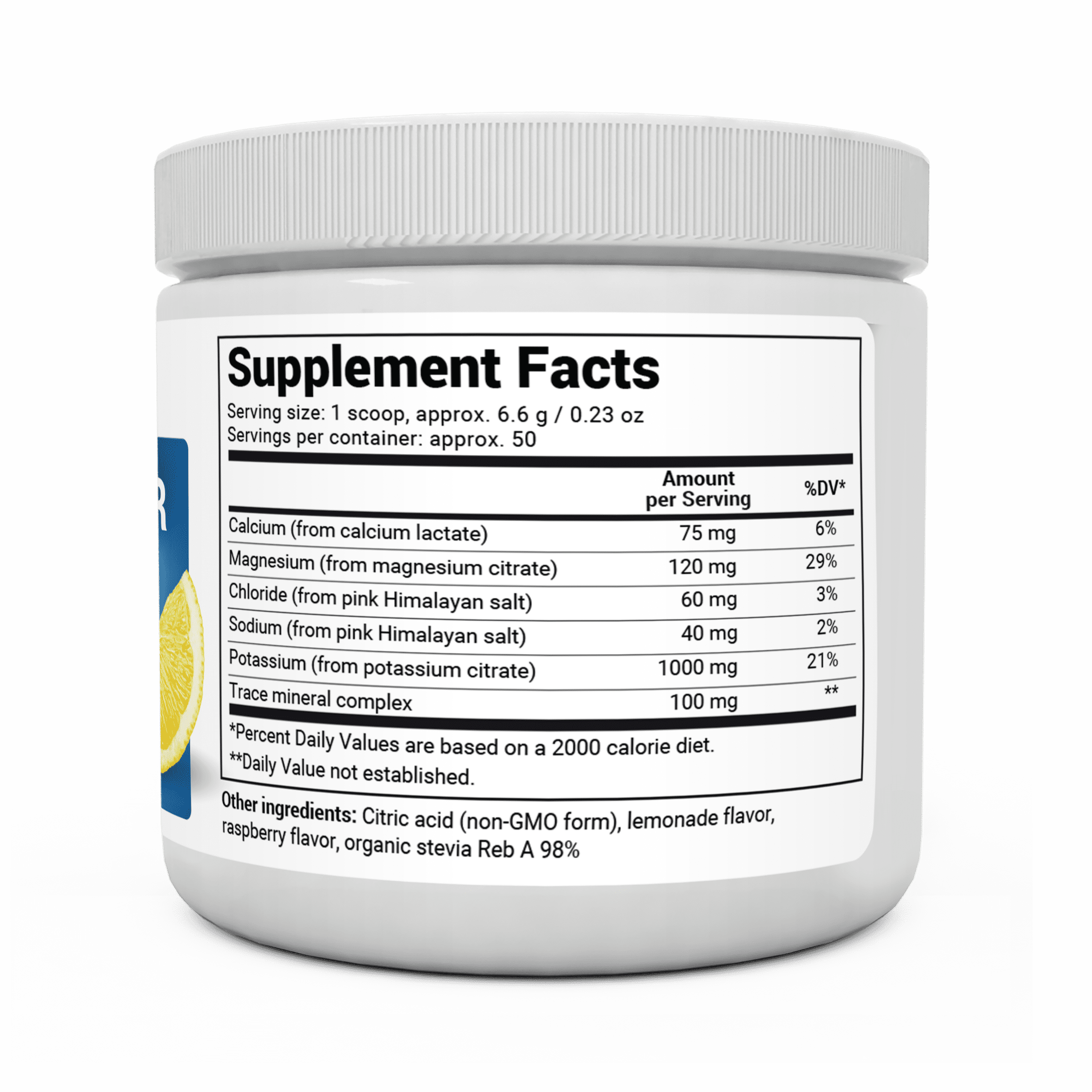 Dr. Berg Electrolyte Powder - Raspberry & Lemon Hydration Powder, 50 Servings