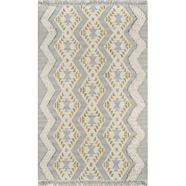 Novogratz INDIOIND-1GRY237A 2 ft. 3 in. x 7 ft. 10 in. Indio-1 Hand Loomed Runner Rug - Grey