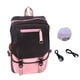 thumbnail image 2 of Bolso De Hombro Doble, Mochila De Viaje, Ligero, De Gran Capacidad, Negro Y Rosa Para Viajes Diarios De Trabajo, 2 of 7