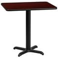thumbnail image 1 of Flash Furniture 24 by 30" Rectangular Mahogany Laminate Table Top with 22 by 22" Table Height Base, 1 of 2
