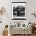 thumbnail image 4 of Historic Framed Print, [Janet Flanner and Noel Haskins Murphy standing outdoors in Orgeval, France], 17-7/8" x 21-7/8", 4 of 9