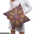 thumbnail image 4 of Ambesonne Purple Mandala Fabric by the Yard Upholstery, Boho Motif, 3 Yards, Purple Yellow, 4 of 4