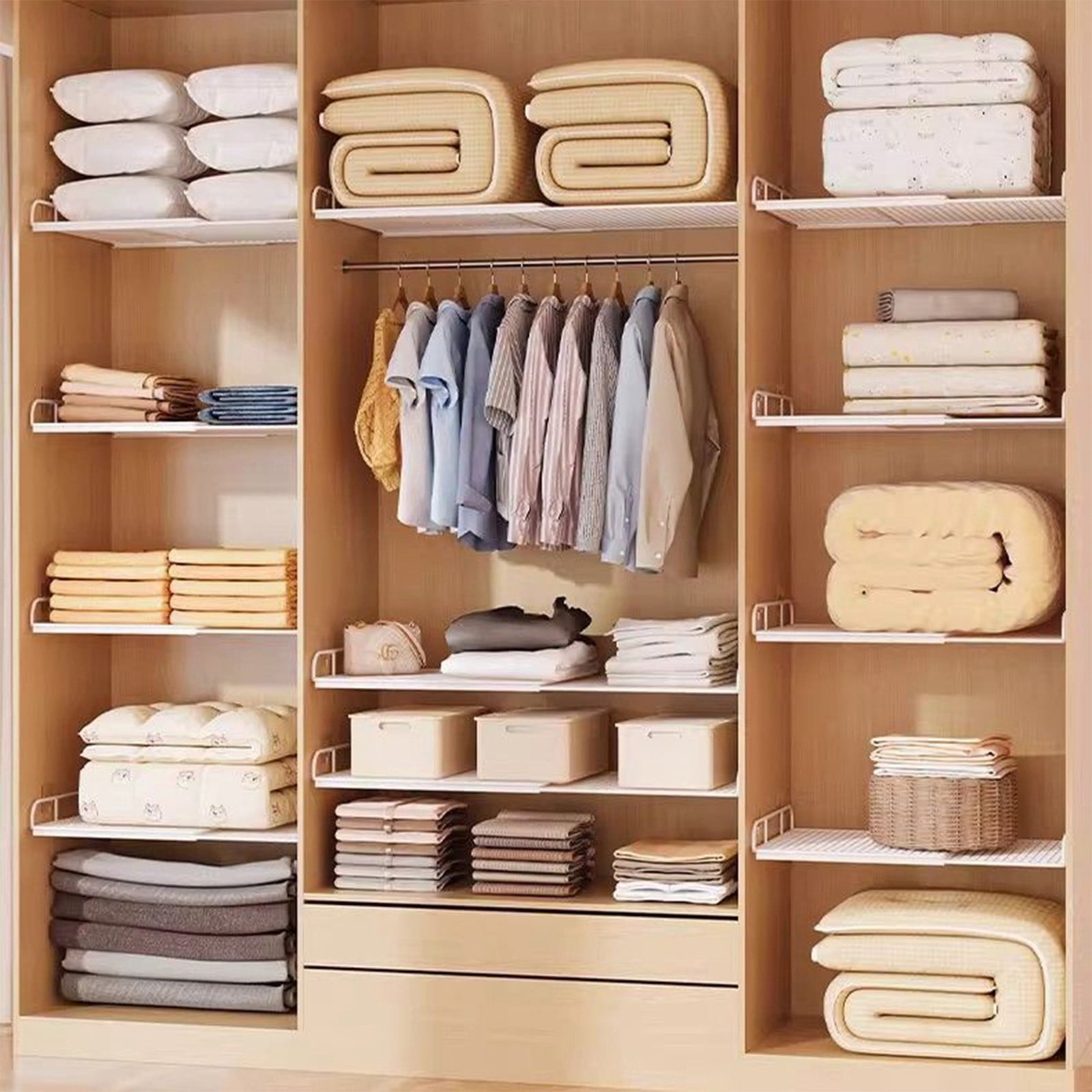 Specollect 1 Pcs Expandable Stackable Cabinet Organizer Rack for Kitchen Bathroom Pantry Storage, Adjustable Shelf for Countertop Under Sink Home Office Desk