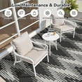 thumbnail image 5 of SIXHOME Outdoor Rug Carpet 9'x12' Waterproof Reversible Patio Rug Portable Modern Indoor Outdoor Rug Plastic Straw Rug for RV Camping Garden Picnic Deck Backyard Boho Porch Decor Black and Gray, 5 of 7