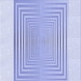thumbnail image 1 of Ahgly Tapis d'Intérieur Lavable en Machine Carré Transitionnel Bleu Ciel, 8 Pieds Carré, 1 of 7