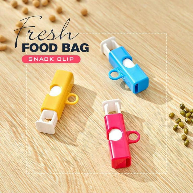 4-12pcs Squeeze and Lock Bread Bag Clips, Reusable Squeeze and