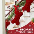 thumbnail image 3 of EUZODNAK 16.5 Inches Dog Christmas Stocking, Large Cable Knit Christmas Stockings for Dogs, Knitted Bone Shape Dog Pets Xmas Hanging Stockings Gifts Decorations for Family Holiday Xmas Party, 3 of 6
