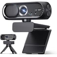 thumbnail image 1 of Caméra Web HD 1080P avec Microphone, Réduction du Bruit, Couverture de Confidentialité, Objectif Grand-Angle, Correction Automatique de la Lumière, Caméra Web Plug & USB pour Portable, Ordinateur de Bureau, PC, Zoom, Skype, Diffusion (Noir), 1 of 8