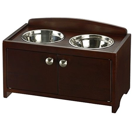 UPC: 0803840700020 | Elegant Wooden Pet Feeder L