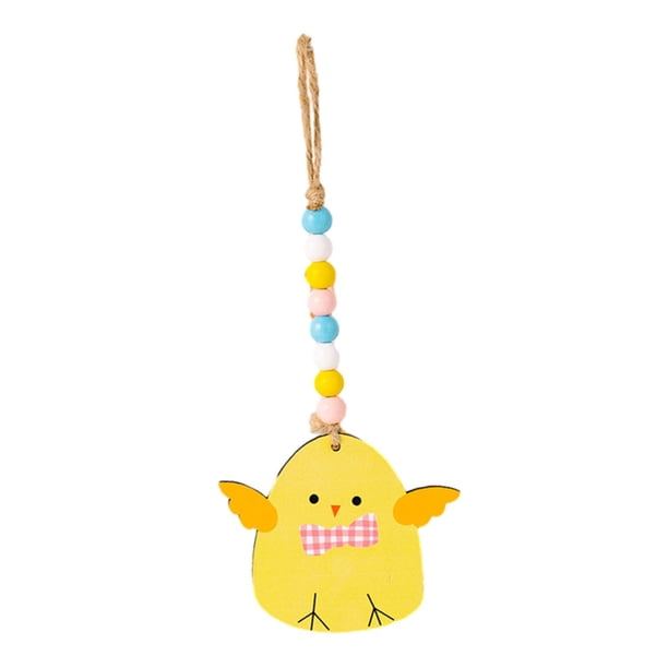 Adorno colgante de madera para Pascua, decoración de Pascua, adornos de dibujos animados para Pascua Polluelo