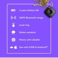 thumbnail image 5 of Rastreador Bluetooth, Localizador de Llaves y Objetos, Buscador de Teléfonos, Compatible con iOS y Android, Alerta SOS, Integración Life360 (Negro), 5 of 5