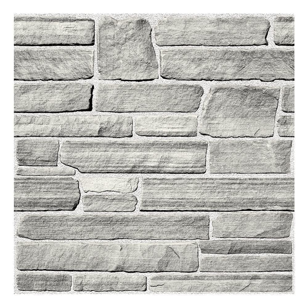 3D Faux Stone Peel and Stick, 3D Stone Wall Sticker, PVC Wall Panels, 10 Pcs