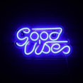 thumbnail image 1 of Blue Positive Waves Neon Sign Led Neon Wall Signs Usb Neon Sign Decor For Kids Gift, 1 of 5