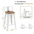 thumbnail image 5 of Apeaka 24 inch Bar Stools Set of 4 - Rustic Wood Seat & Metal Frame, Counter-Height Chairs for Kitchen Island, Pub Table (Easy Assembly), 5 of 6