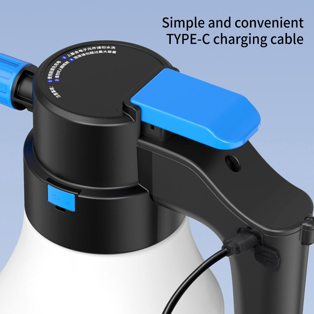 Electric Car Foam Sprayer 1.5L Handheld Foamer Rechargeable Battery Powered Foam Cannons for Home Car Washing