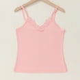 thumbnail image 4 of FAVIPT Women's Summer Lace Camisole Solid Scoop Neck Soft Stretch Undershirt Breathable Basic Tank Tops Pink,XL, 4 of 8