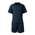 thumbnail image 6 of CIENVNSTG Mens Sets 2 Piece Outfits Polo Shirt Short Sleeve Beach Shorts Set Summer Loose Streetwear Sport Basic Fashion Clothing Set Blue S, 6 of 7
