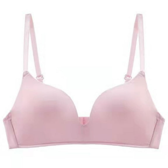 YOTMKGDO Bra Lightly Lined Women's Push up Black Wire T Shirt Small Cup Seamless Bras for Women, Pink Size 32