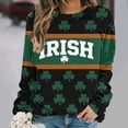 thumbnail image 5 of Womens St Patricks Day Sweatshirts Crew Neck Loose Holiday Green Print Shirts Casual Comfy Pullover Tops (S, Green R), 5 of 7