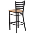 thumbnail image 4 of Home Square Metal Restaurant Bar Stool in Black & Natural - Set of 2, 4 of 5