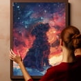 thumbnail image 6 of Pet Decor Starry Night Van Gogh Inspired Barbet Dog Pet Canvas Family Friend Peace Oil Painting Art Print Poster Wall Decor, 6 of 6