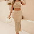 thumbnail image 3 of Tenues Mignonnes pour Femmes Été Ensemble 2 Pcs Ensembles de Printemps pour Femmes Ensemble de Vêtements Femme Col Rond Sans Manches Hauts Pantalons Ensembles Style Pantalon Décontracté S_883 Survêtements pour Femmes Kaki m, 3 of 7