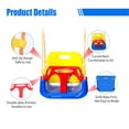 thumbnail image 5 of IFOYO 3-in-1 Kids Swing Seat, Secure Swing Seat with High Back and T-Bar Detachable for Playground Outdoor, Loaded up to 120kg for 3-10 Years Kids, Blue, 5 of 7