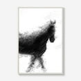 thumbnail image 3 of IDEA4WALL Framed Canvas Wall Art Abstract Black Horse Prints for Modern Home Decoration, 16"x24", 3 of 4