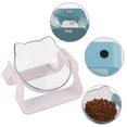 thumbnail image 3 of Pet Bowl Drinker High Foot Oblique Mouth15 Protection Cervical Spine Adjustable Transparent Catbowl, 3 of 5