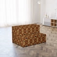 thumbnail image 4 of Safari Foldable Mattress, Monkey Lion Folk African, 74.8" x 35.4", Mustard and Brown, by Ambesonne, 4 of 6